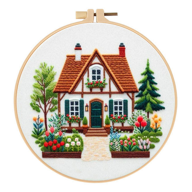 Garden Cottage Embroidery Material Package