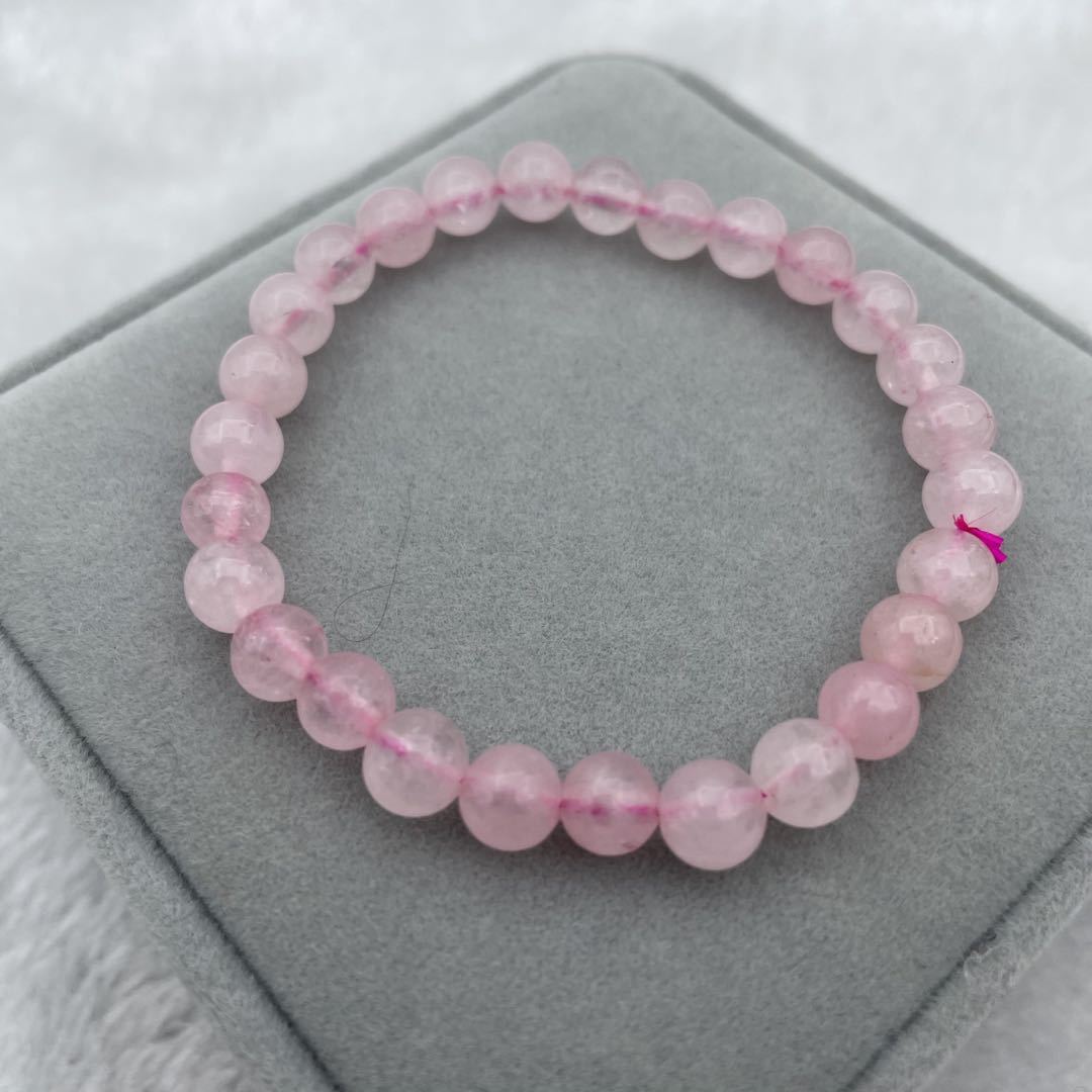 Natural Rose Quartz Bracelet Fresh And Simple