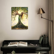 Room Decor 1pc Tree Of Life Canvas Art Print, Wooden Framed Nature-Inspired Wall Decor For Living Room, Bedroom, Office, Cafe - Unique Gift Idea, Creative Home Decoration--Selling On Temu Is Prohibite