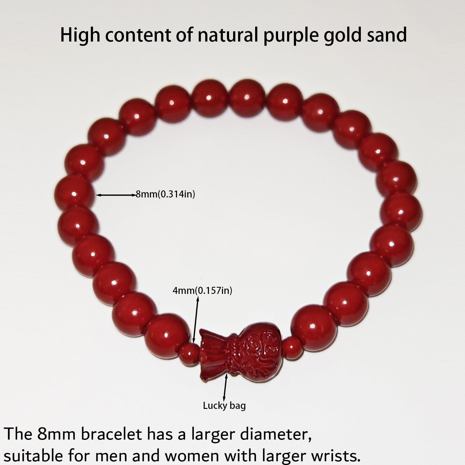 7 Styles Of Cinnabar Bracelets 8mm And 6MM