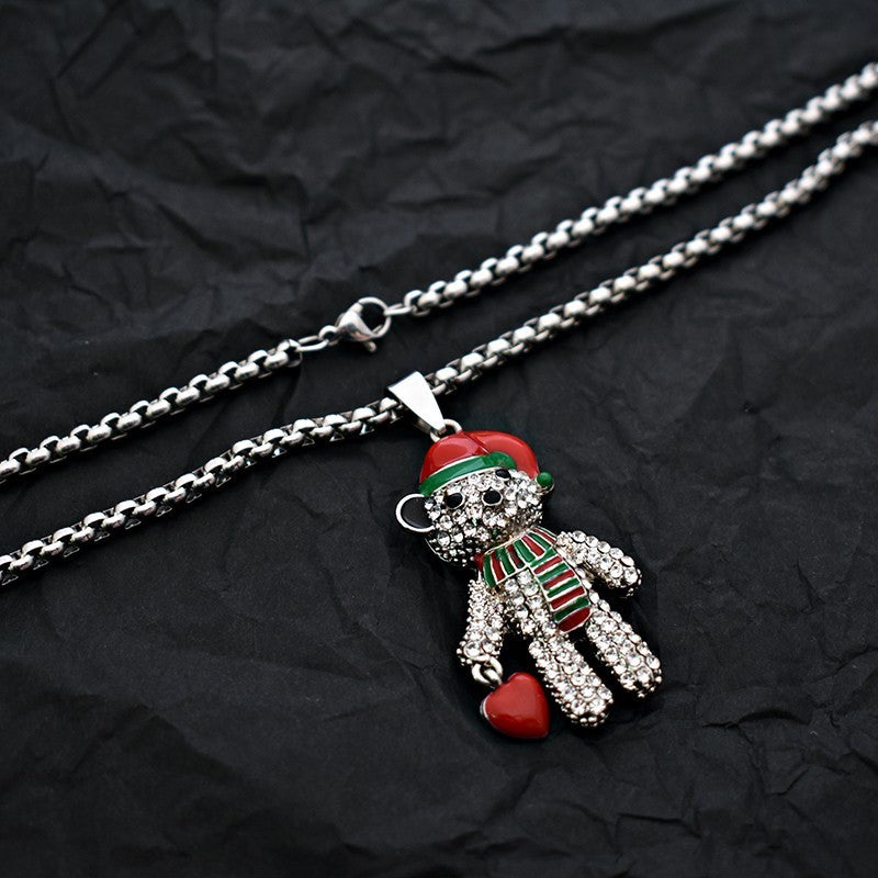 Trendy Bear Versatile Necklace  Niche Jewelry Gift
