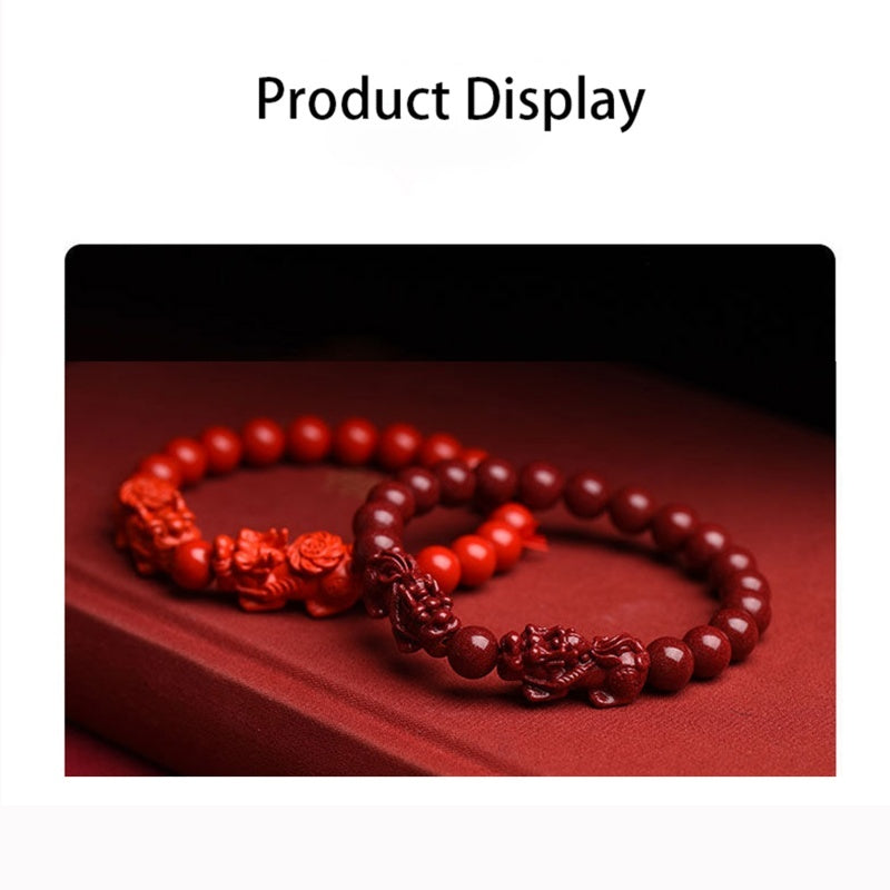 Cinnabar Double Pixiu Bracelet