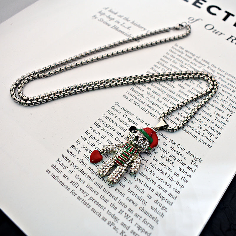Trendy Bear Versatile Necklace  Niche Jewelry Gift